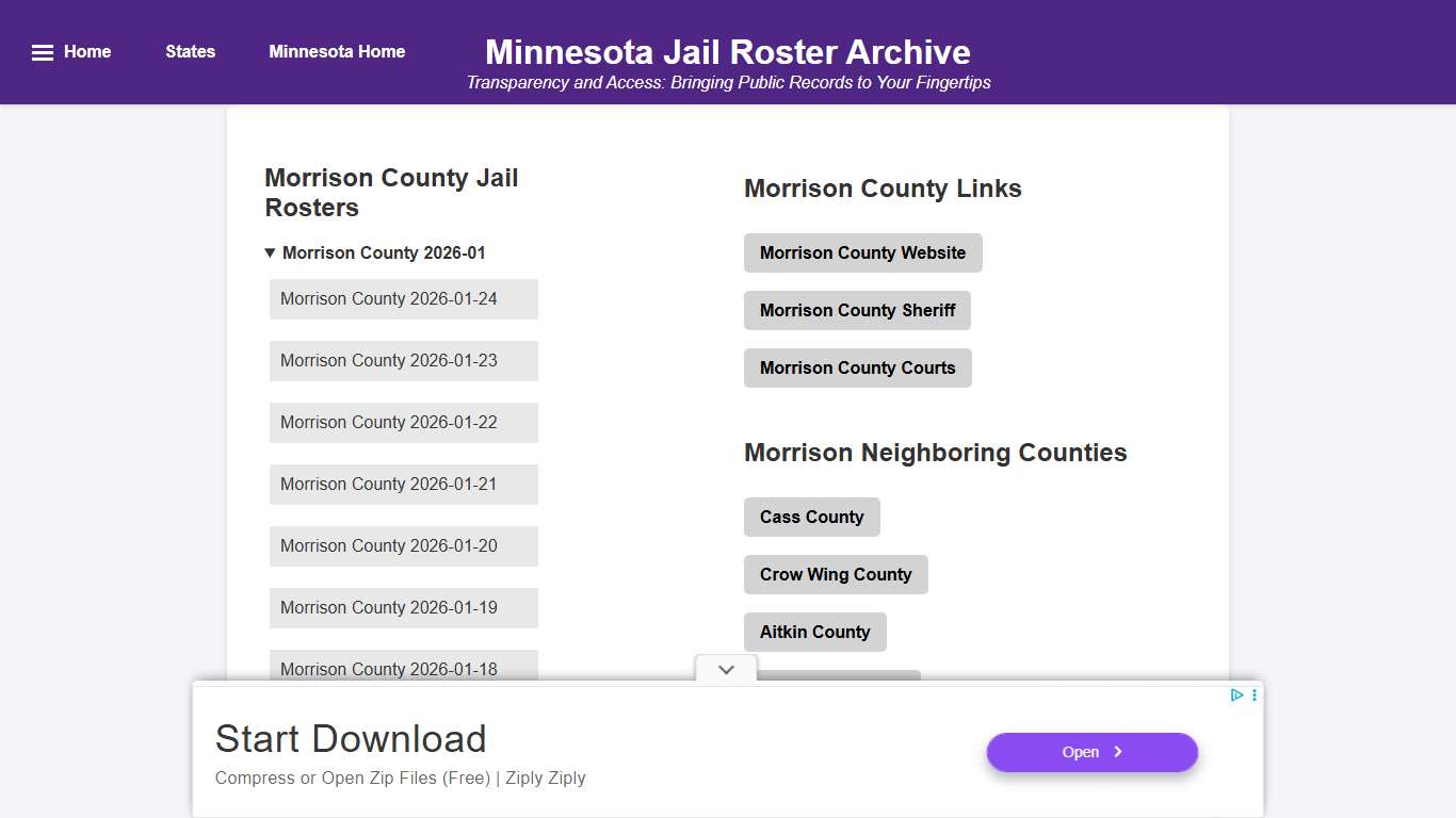 Morrison County - Minnesota Jail Rosters